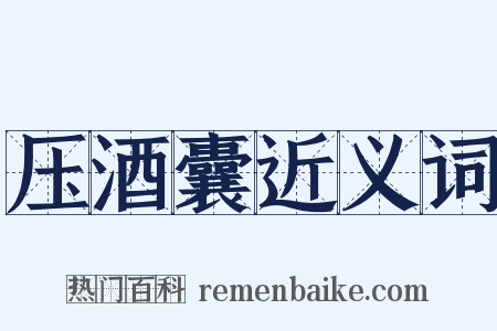 压酒囊近义词是什么意思的图片